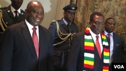 UMongameli Cyril Ramaphosa loMongameli Emmerson Mnangagwa