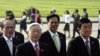 Vietnam's chairman of the National Assembly Nguyen Sinh Hung, left, Communist Party chief Nguyen Phu Trong, second from left, Prime Minister Nguyen Tan Dung, third from left, and President Truong Tan Sang, Hanoi, May 20, 2013.