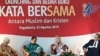 Para pembicara dalam peluncuran buku "Kata Bersama" di UGM, Yogyakarta, Kamis, 22 Agustus 2019. (Foto:VOA/Nurhadi)