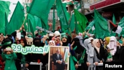 تظاهرات حامیان فلسطینی گروه حماس به مناسبت بیست و نهمین سالگرد تاسیس این گروه - ۲۴ آذر ۱۳۹۵ نوار غزه