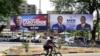 Election billboard in Cabo Verde