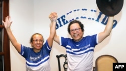 Los periodistas y expresos políticos de Nicaragua Lucía Pineda y Miguel Mora, agradecieron el Premio Internacional de la Libertad de Prensa de 2019, que otorga el Comité para la Protección de los Periodistas (CPJ).