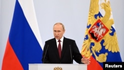 Ceremony to declare Russia's annexation of four Ukrainian territories held in Moscow