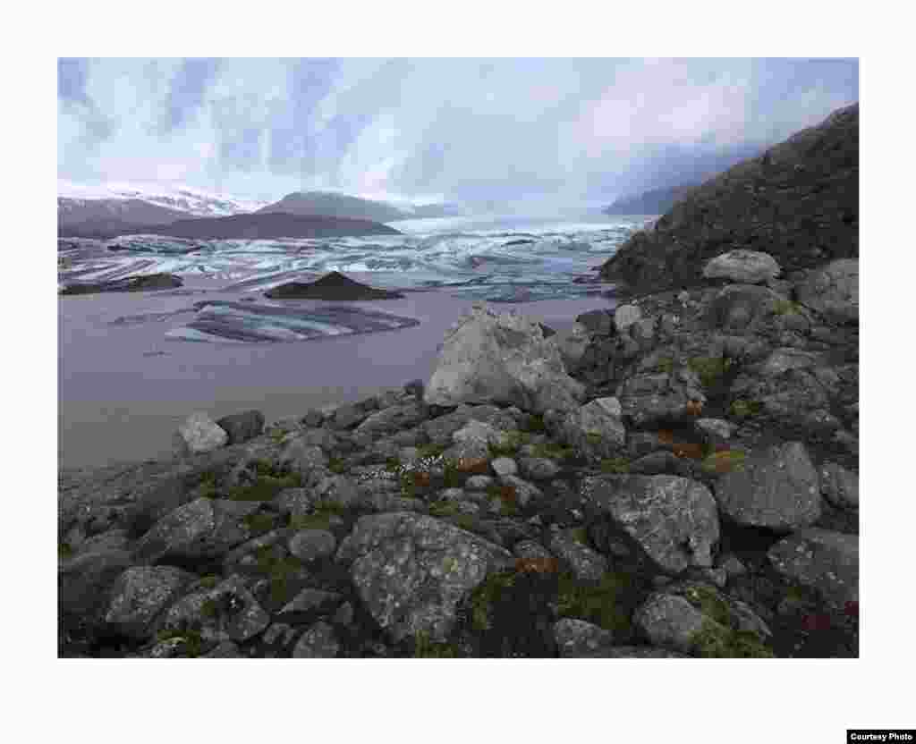 A new landscape of lakes, scree slopes, hills and large boulders is revealed after a glacier retreats. Glaciers in Iceland—and throughout the Arctic—are vanishing due to a rapidly warming climate. (Feo Pitcairn Fine Art)