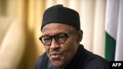 FILE - Nigerian President Muhammadu Buhari, June 14, 2015 Johannesburg, South Africa. 