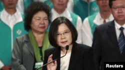 民进党总统候选人蔡英文（资料图）