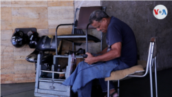 Oswaldo Morgado, lustrabotas.