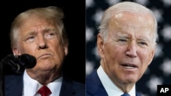 ARHIVA - Bivši predsednik Donald Tramp i aktuelni predsednik Džo Bajden