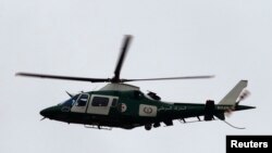 Un hélicoptère de l'armée algérienne près du stade de Blida, le 21 février 2015. (Photo d'illustration)