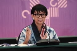 Menlu Retno Marsudi dalam jumpa pers virtual, Jumat 7 Agustus 2020. (Foto: Courtesy/Kemlu)