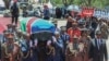 Les funérailles d’Etat du premier président namibien, Sam Nujoma, au carré des Héros, un mémorial situé près de Windhoek, en Namibie, le samedi 1er mars 2025.