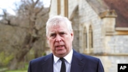 Le prince Andrew lors d'une interview, le 11 avril 2021.