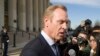 Acting Defense Secretary Patrick Shanahan speaks with the media as he waits for the arrival of NATO Secretary General Jens Stoltenberg at the Pentagon, Jan. 28, 2019, in Washington. 