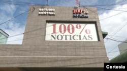 Estudios del canal de televisión 100% Noticias en el centro de Managua, Nicaragua. Foto: 100% Noticias.