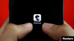 In this file photo, the social audio app Clubhouse is seen on a mobile phone in this illustration picture taken February 8, 2021. (REUTERS/Florence Lo)