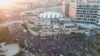 以色列民众2023年3月27日在耶路撒冷抗议总理内塔尼亚胡的司法改革计划。