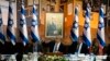 Israel's Prime Minister Benjamin Netanyahu, center, chairs the weekly cabinet meeting in Jerusalem, July 21, 2013.