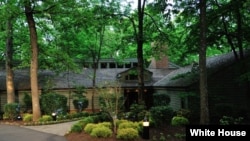 El retiro presidencial de EEUU en Camp David, Maryland.
