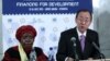 U.N. Secretary-General Ban Ki-moon (R), next to African Union Commission Chairperson Nkosazana Dlamini-Zuma, addresses a news conference during the Third International Conference on Financing for Development in Ethiopia's capital Addis Ababa, July 13, 2015