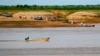 Sungai Setit yang berbatasan dengan Ethiopia, di Wad al-Hiliou, desa di negara bagian Kassala, Sudan timur, 11 Agustus 2021. (AFP).
