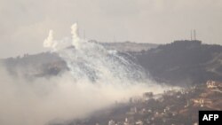 Kauyukan Adeisseh da Kfar Kila kusa da iyakar Isra'ila Oktoba 01, 2024.