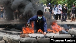 Protest against the military coup, in Yangon