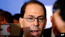Le président tunisien Youssef Chahed à Tunis, 3 août 2016.