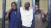Omar Mwamnuadzi (C), leader of the separatist Mombasa Republican Council (MRC) arrives at the law court cells with members of the group at Kenya's Coastal region October 15, 2012.