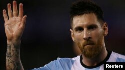 Lionel Messi jouant contre le Chili, le 23 mars 2017.