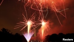 美國首都華盛頓發放煙花慶祝獨立日