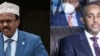 Dua foto kombinasi yang menunjukkan Perdana Menteri Somalia Mohamed Hussein Roble (kanan) dan Presiden Somalia Mohamed Abdullahi Mohamed. (Foto: AFP/Yasuyoshi Chiba dan Abdirahman Yusuf)