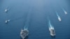 美国海军罗斯福号航母战斗群与马金岛号两栖戒备群2021年4月9日在南中国海进行编组巡航。（美国海军提供）