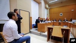 Dani Alves no tribunal, Barcelona, Espanha