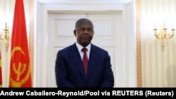 Presidente angolano, Joao Lourenço, no palácio presidencial
