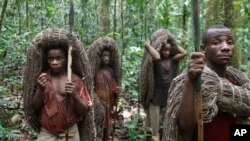 Des pygmées dans la réserve d'Epulu, en RDC.