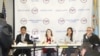 Speakers – Mrs. Olivia Enos, Miss Monivithya Kem, and Mr. Alan Lowenthal - at the public forum on “Cambodia Politics and U.S's Roles” in Annandale, VA, on December 03, 2017. (Lim Guechheang/VOA Khmer)
