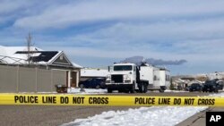 Casa donde la víspera ocho personas de una misma familia fueron encontradas muertas en Enoch, Utah, el jueves 5 de enero de 2023.