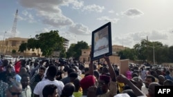 Zanga-zangar magoya bayan Bazoum a Yamai.