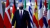 El presidente de Lituania, Gitanas Nauseda, a su llegada a una cumbre de la UE en la sede del Consejo e Europa, en Bruselas, el 16 de diciembre de 2021.
