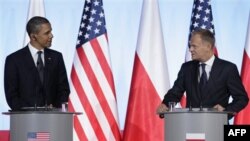 AQSh rahbari Barak Obama va Polsha Bosh vaziri Donald Tusk, Varshava, 28 may 2011