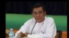 NLD အစိုးရရဲ့ ပထမရက်ပေါင်း (၁၀၀)အတွင်း လျှပ်စစ်နှင့်စွမ်းအင်ဝန်ကြီးဌာနမှ ဆောင်ရွက်ခဲ့မှုများနှင့် ပတ်သက်၍ အမြဲတန်း အတွင်းဝန် ဦးထိန်လွင်က သတင်းစာရှင်းလင်းပွဲအတွင်း ဖြေကြားနေစဉ် (ဓါတ်ပုံ- MOI) သြဂုတ်လ ၁၂ ရက်