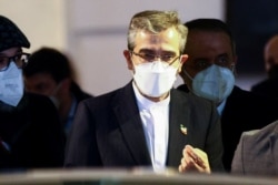 Iran's chief nuclear negotiator Ali Bagheri Kani leaves after a meeting of the Joint Comprehensive Plan of Action (JCPOA) in Vienna, Austria, Nov. 29, 2021.