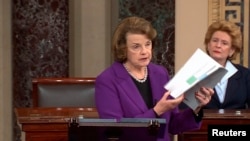 លោកស្រី Dianne Feinstein សមាជិកាព្រឹទ្ធ​សភា​មក​ពី​រដ្ឋ Californiaបាន​ហៅ​សកម្មភាព​របស់​ទីភ្នាក់​ងារ CIA ​ធ្វើ​ឲ្យ​ប៉ះពាល់ដល់​តម្លៃរបស់​អាមេរិក។