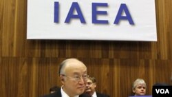 Yukiya Amano, Ketua IAEA asal Jepang, pada rapat IAEA di Vienna, Austria.