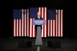 Democratic presidential candidate, former Vice President Joe Biden speaks during a campaign event, July 14, 2020, in Wilmington, Del.