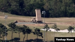 建在韓國星州郡的“薩德”反導系統。