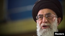 Iran's Supreme Leader Ayatollah Ali Khamenei addresses the nation, June 12, 2009. Khamenei recently posted Mohsen Hojaji’s picture on his Persian Twitter account.