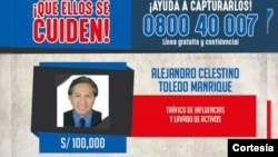 El 10 de febrero, la Presidencia del Consejo de Ministros informó que había recibido información de que Toledo se encontraba en San Francisco.