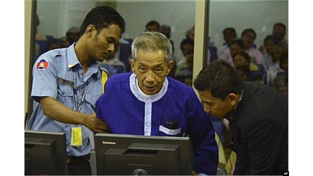 Kaing Guek Eav, alias Duch, before the war crimes tribunal, Phnom Penh, Cambodia, March 19, 2012.