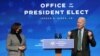 La vicepresidenta electa de EE.UU., Kamala Harris, escucha durante un evento en el que el presidente electo Joe Biden presentó a su equipo científico en su sede de transición en Wilmington, Delaware, EE.UU., el 16 de enero de 2021. [Reuters]